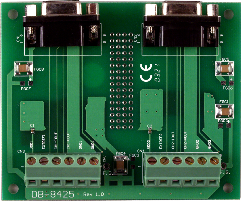 

Плата ICP DAS DB-8425 Screw terminal Board for PISO-DA2 with two cables CA-0920, DB-8425
