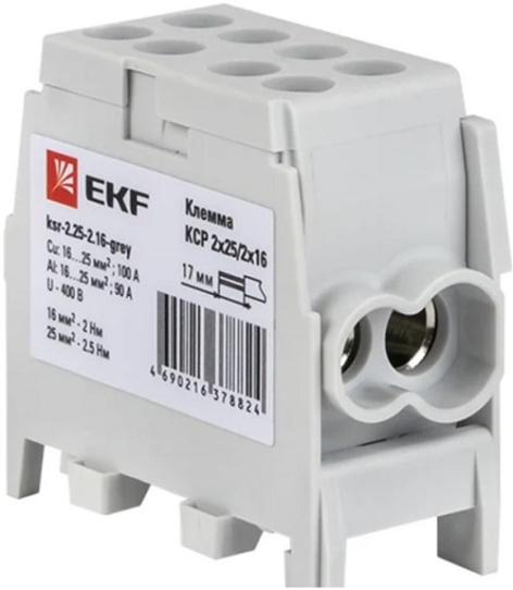 фото Клемма распределительная  EKF ksr-2.25-2.16-grey в Ростове-на-Дону