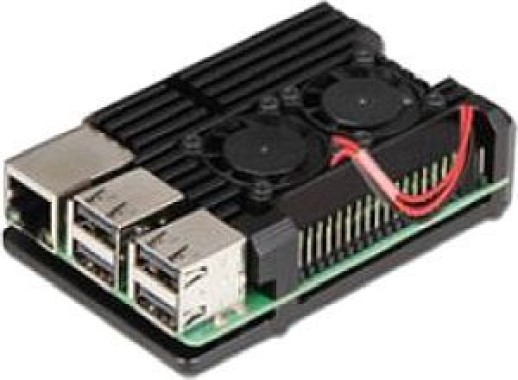 

Корпус ACD RA503 Metal Aluminum Case with Double Fans for Raspberry Pi 4B, Black, RA503