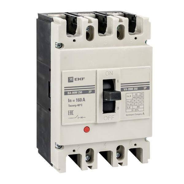 

Автоматический выключатель в литом корпусе EKF mccb99-250-160m ВА-99М 250/160А 3P 35кА, mccb99-250-160m