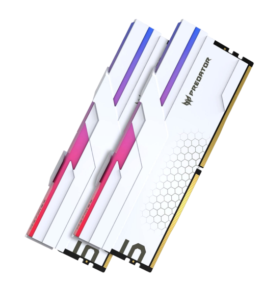 

Модуль памяти DDR5 32GB (2*16GB) Acer BL.9BWWR.399 Predator Hermes RGB PC5-54400 6800MHz CL32 1.4V with fan white, BL.9BWWR.399
