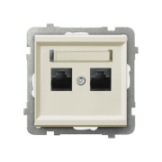 фото Розетка Ospel GPK-2R/K/m/27