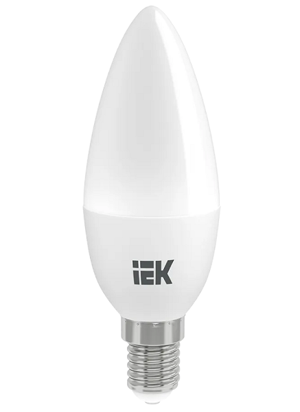 

Лампа светодиодная IEK LLE-C35-7-230-40-E14 Eco 7Вт C35 свеча 4000К нейтр. бел. E14 230В, LLE-C35-7-230-40-E14