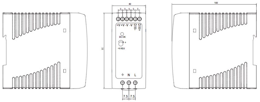 

Преобразователь AC-DC сетевой Mean Well DRA-40-24 P вых: 40 Вт; Выход: 24 В; U1: 24...30 В; I1: до 1.7 А; Стабилизация: напряжение, ток; Вход: 110/220, DRA-40-24