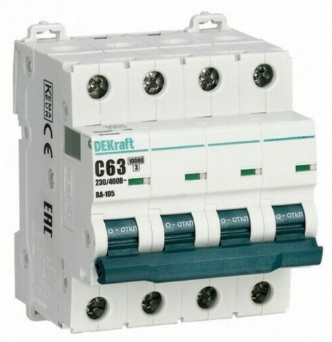 Изображение товара Автоматический выключатель DEKraft 13146DEK серия ВА-105 50 А 10 кА IP20