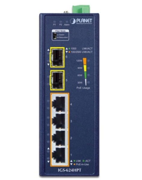 фото Коммутатор PoE Planet IGS-624HPT