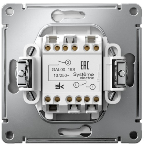 фото Выключатель двухклавишный  Systeme Electric GAL000919S в Красноярске