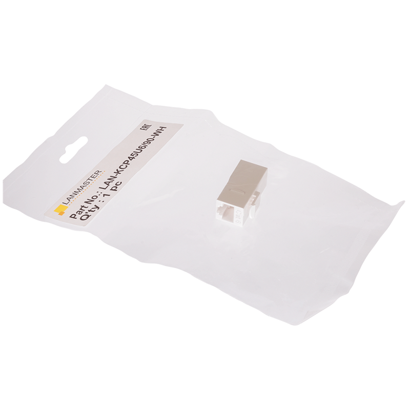 

Повторитель Lanmaster LAN-KCP45U6/90-WH RJ-45, неэкранированный, 90 градусов, кат.6, формата Keystone, белый, LAN-KCP45U6/90-WH