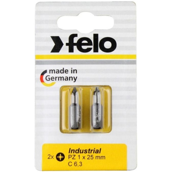 

Бита Felo 02101036 крестовая PZ 1X25, серия Industrial, 2 шт в блистере, 02101036