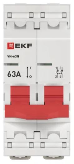 

Рубильник EKF S63263 2P 63А ВН-63N PROxima, S63263
