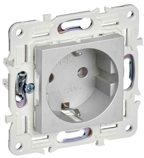 фото Розетка с заземлением  IEK SK-R11-16-K23
