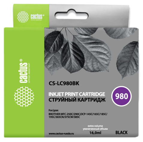 фото Картридж  Cactus CS-LC980BK в Перми