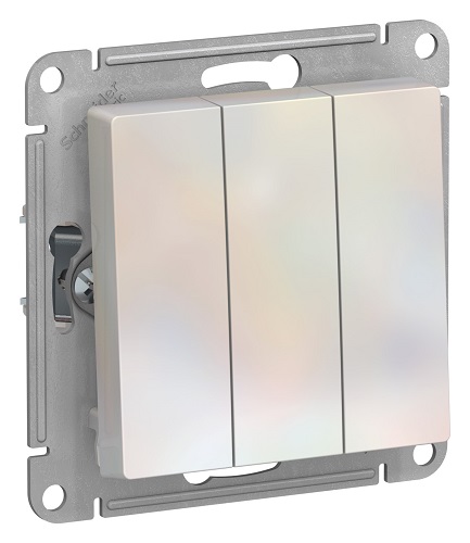 

Выключатель Schneider Electric ATN000431 AtlasDesign, 3-клавишный, сх.1+1+1, 10АХ, механизм, жемчуг, ATN000431