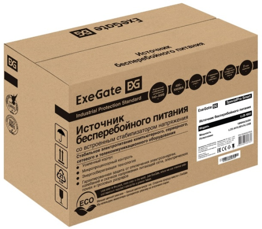 фото Источник бесперебойного питания  Exegate SpecialPro Smart LLB-1000.LCD.AVR.2SH.RJ.USB в Уфе
