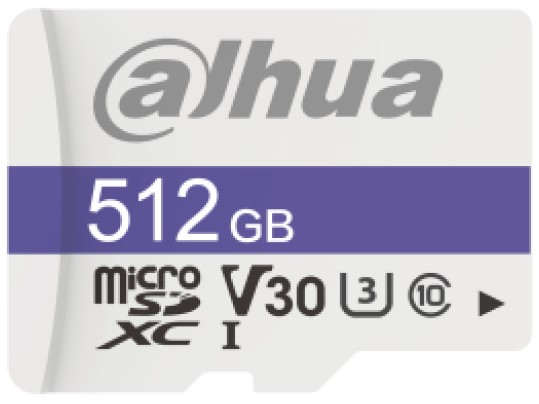 

Карта памяти MicroSDXC 512GB Dahua DHI-TF-C100/512GB C10/U3/V30 FAT32 85MB/s/80MB/s, DHI-TF-C100/512GB