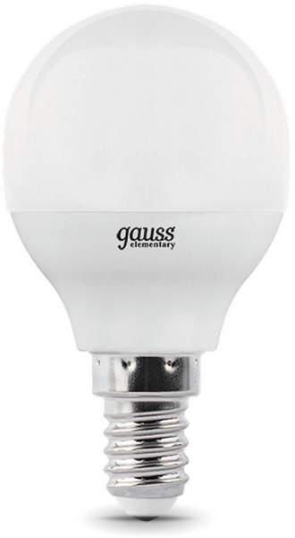 

Лампа светодиодная Gauss 53112 LED Elementary Шар 12W 880lm E14 3000K, 53112