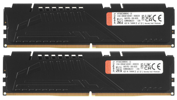 фото Оперативная память DDR5 32 ГБ (2×16 ГБ) Kingston FURY KF556C36BBEK2-32, 5600 МГц, [KF556C36BBEK2-32] в Самаре