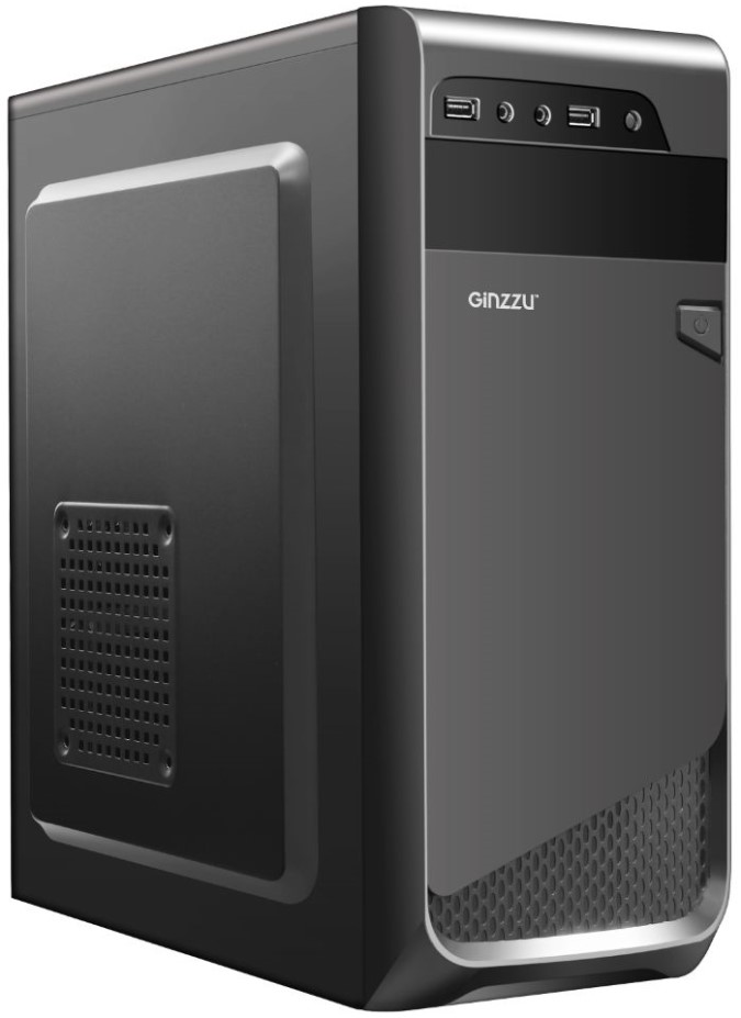 

Корпус ATX Ginzzu A180 без БП, 2*USB 2.0, A180