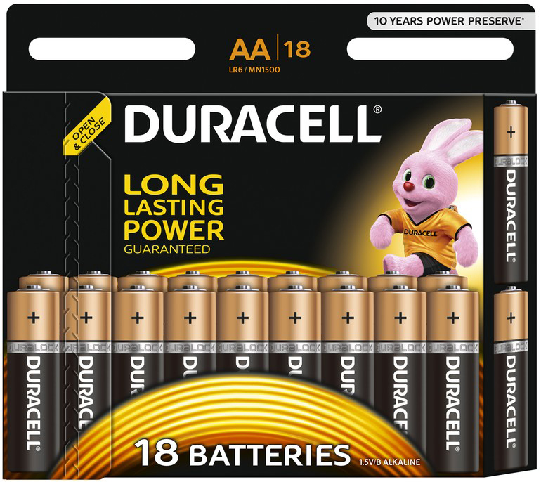 

Батарейка Duracell LR6 Basic 18шт, size АА, LR6 Basic