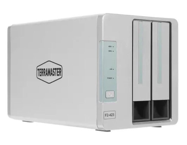 

Сетевое хранилище TerraMaster F2-423 tower NAS QC2,0 (2,9)GhzCPU/4Gb(32)/RAID0,1,10,5,6,JBOD/up to 2 Hot Swap HDDs SATA(3,5' or 2,5')/2xM.2 2280 NV, F2-423