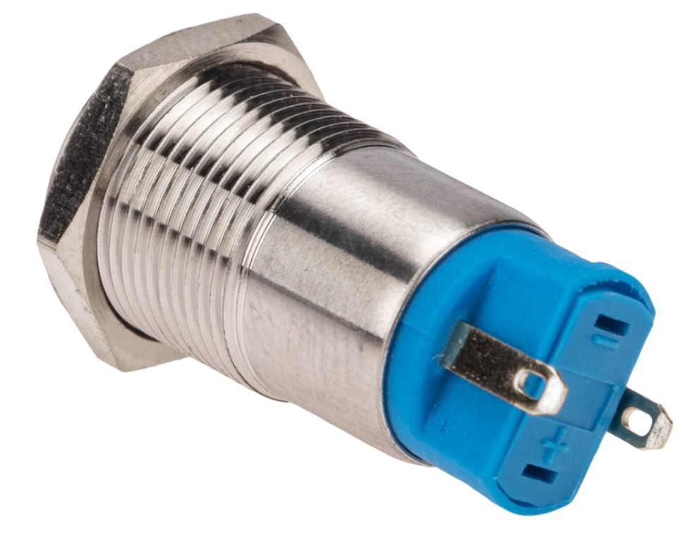 

Кнопка Rexant 36-3151 антивандальная диам. 12 Б/Фикс (2с) OFF-(ON) выпуклая (A12-B2), 36-3151