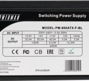 фото Блок питания Powerman PM-600ATX-F-BL