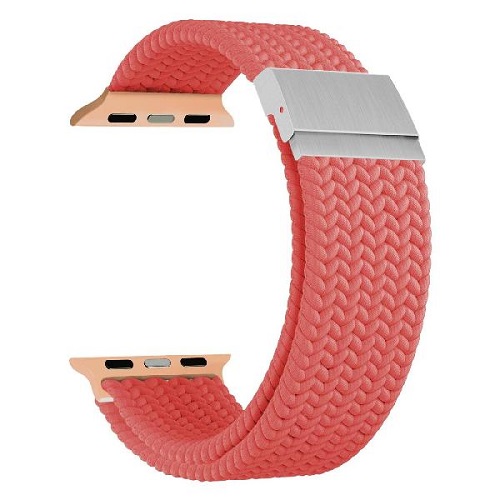 

Ремешок на руку Lyambda DSN-18-40-CR плетеный нейлоновый для Apple Watch 38/40/41 mm coral color, DSN-18-40-CR