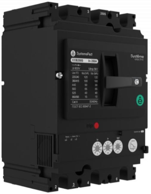 

Автоматический выключатель в литом корпусе Systeme Electric SPC100F080L3DF SYSTEMEPACT CCB100 36KA 3P3D TMD80 рычаг, SPC100F080L3DF