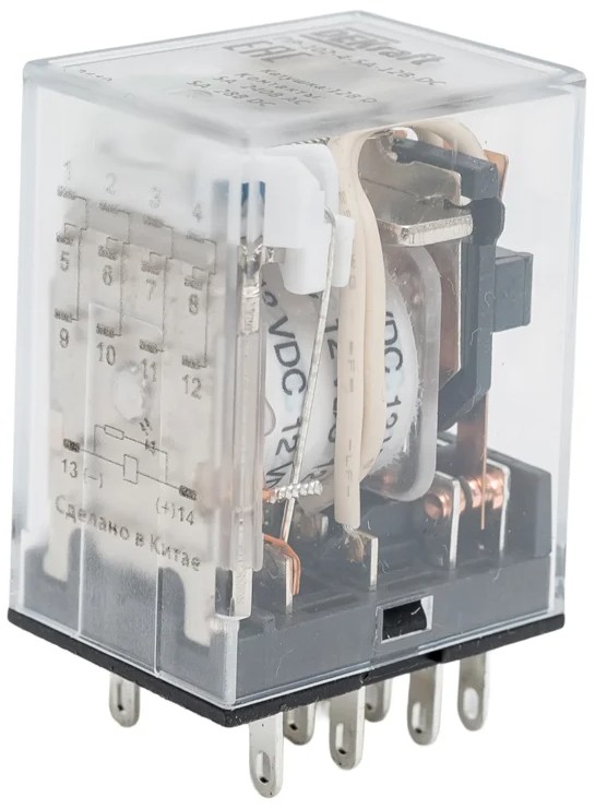 

Реле промежуточное DEKraft 23886DEK 4 конт. с LED инд. 5А 12В DC ПР-102, 23886DEK