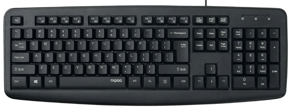 

Клавиатура Rapoo NK2600 проводная компьютерная черная, NK2600