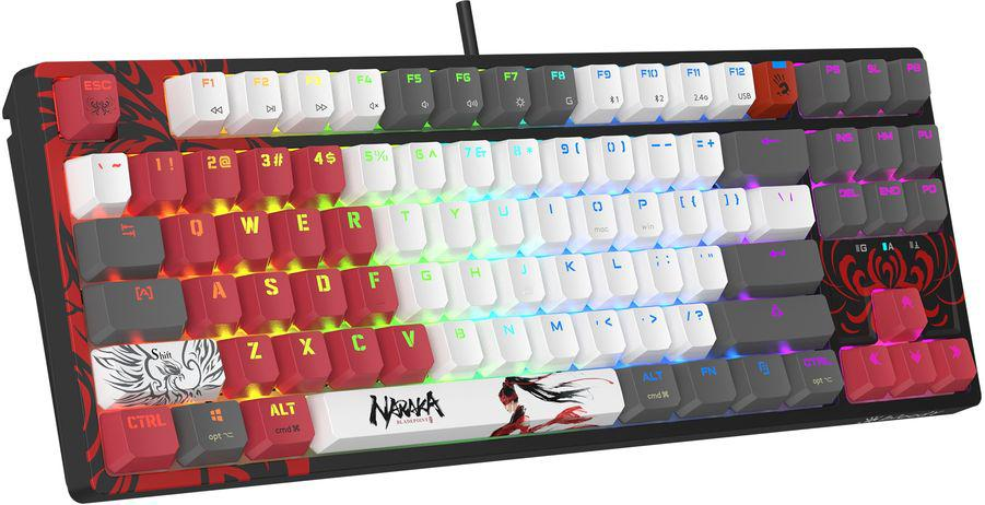 

Клавиатура A4Tech Bloody WS87 механическая серый/красный USB for gamer LED 2046725, Bloody WS87