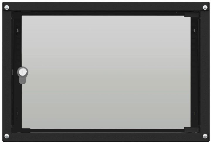 

Шкаф настенный NTSS LIME 6U 550х600х370мм, 2 профиля 19", дверь стеклянная, боковые стенки несъемные, черный RAL 9005 (NTSS-WL6U5560GS-BL), LIME