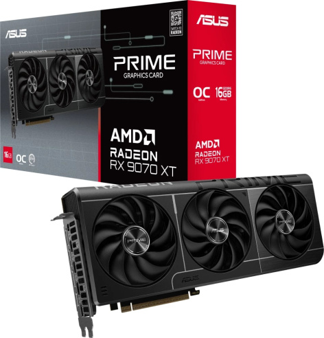 фото Видеокарта ASUS Radeon RX 9070 XT PRIME OC (PRIME-RX9070XT-O16G  ) в Омске