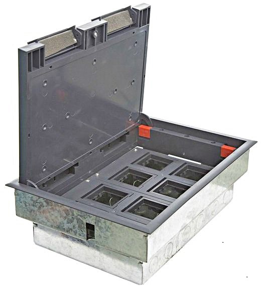 

Люк Ecoplast 70083 LUK/8 в пол на 8 постов с суппортом и коробкой (45х45мм) 70080+70180, сталь, 70083