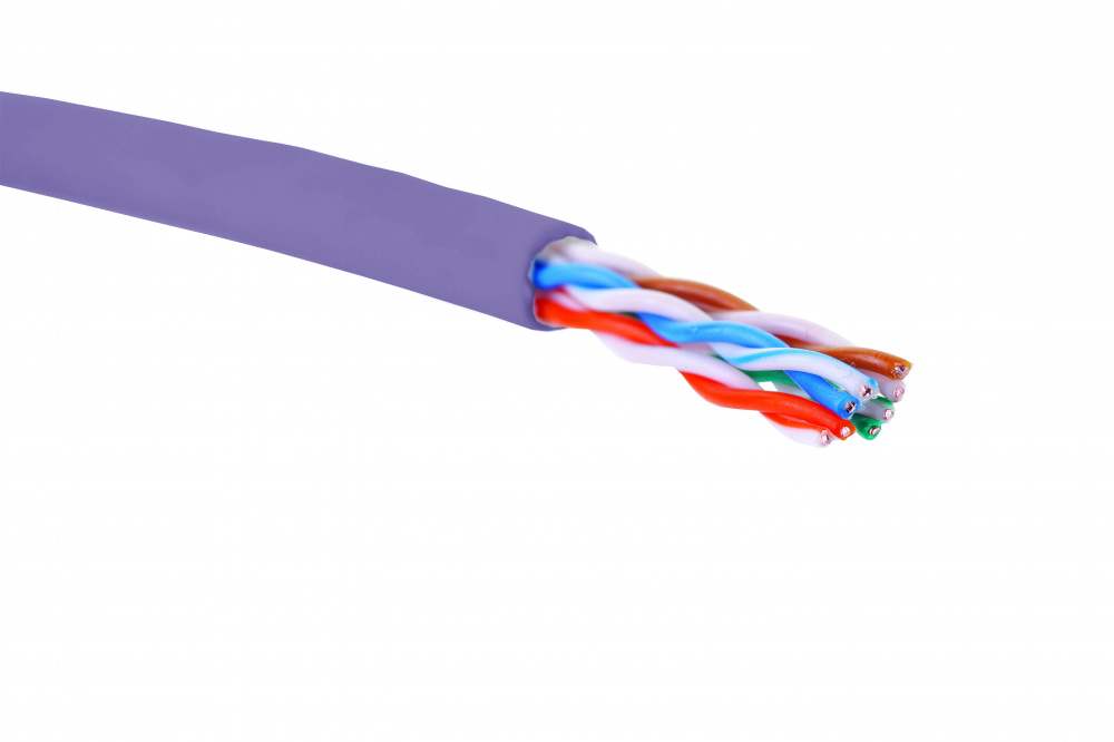 

Кабель витая пара U/UTP 5 кат. 4 пары Eurolan 19C-U5-05VL-B305 24 AWG, нг(А)-LSLTx, внутренней прокладки, фиолетовый, коробка 305 м, 19C-U5-05VL-B305
