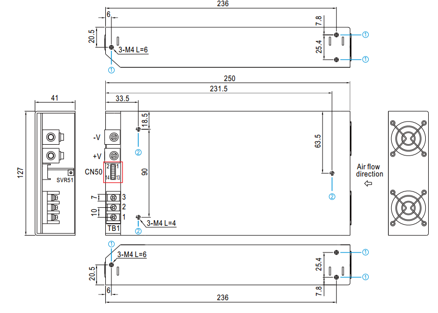 

Преобразователь AC-DC сетевой Mean Well RSP-750-48 источник питания 48В с диапазоном входных напряжений 90-264 В, мощность 753,6Вт, RSP-750-48