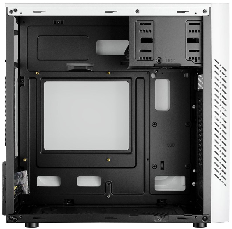 

Корпус mATX Ginzzu D390 без БП, боковая панель из закалённого стекла, 2*USB 2.0, D390