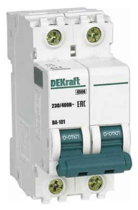 Изображение товара Автоматический выключатель DEKraft 11165DEK IP20 13А 2П серия ВА-101