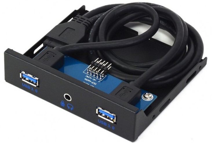 

Панель Crown CM-CP3.5U32A CM000003532 для внешнего отсека 3.5", 2*USB 3.0, ComboAudio (4pin) SPK+MIC, сплиттер в комплекте, CM-CP3.5U32A