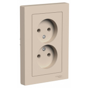 фото Розетка двухместная без заземления  Systeme Electric ATN001220