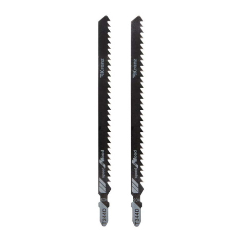 Изображение товара Пилка для лобзика KRANZ KR-92-0309 быстрорез для дерева комплект 2 шт