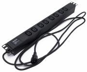 фото Блок розеток Hyperline SHE19-8IEC-2.5IEC