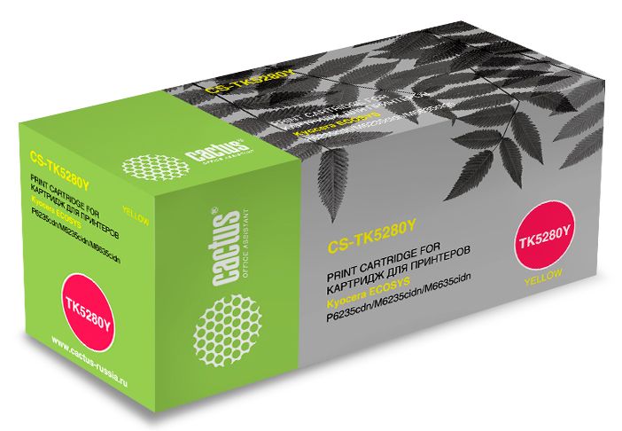 

Картридж жёлтый Cactus CS-TK5280Y для Kyocera Ecosys P6235cdn/M6235cidn/M6635cidn 11000стр., CS-TK5280Y