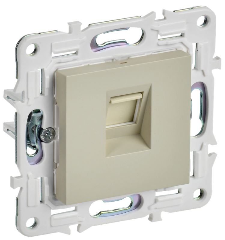

Розетка компьютерная IEK SK-K10-1-K10 SKANDY RJ45 кат.5E SK-K01B Бежевый, SK-K10-1-K10