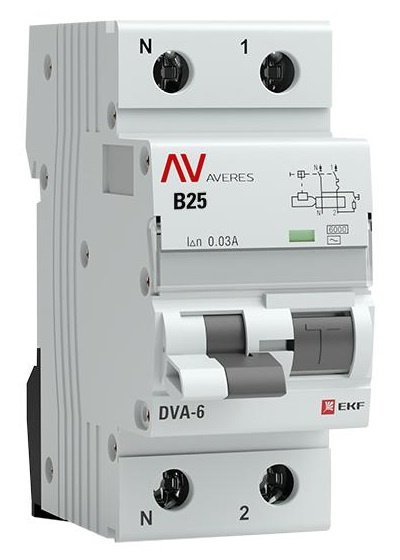 фото Автомат дифференциальный EKF rcbo6-1pn-25B-30-ac-av в Уфе