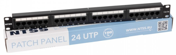 фото Патч-панель 19", 24xRJ45, UTP, Кат. 5е NTSS NTSS-PP-1U-24-UTP-RJ45-5e-D (УЦЕНЕННЫЙ) в Екатеринбурге