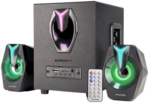 

Компьютерная акустика 2.1 Microlab G100BT BT, 3 Вт*2+5 Вт, 20 Гц - 20 кГц, черная, G100BT