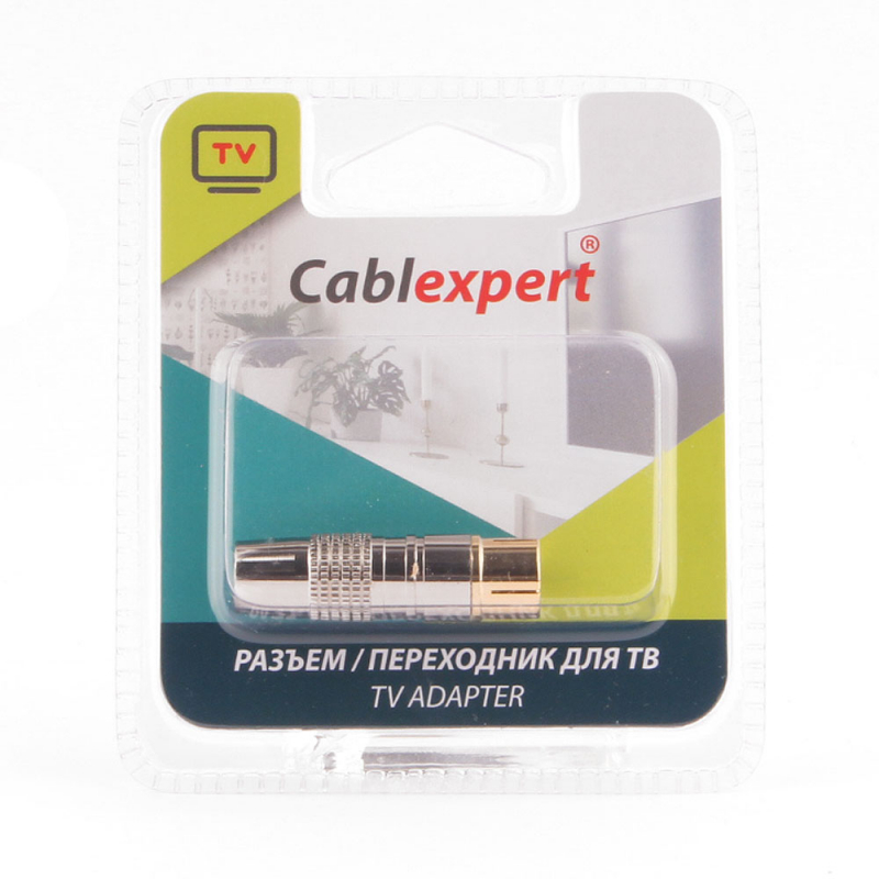 

Разъем Cablexpert TVPL-06 TV (мама) позолоченный, латунь OD8.5, блистер, TVPL-06