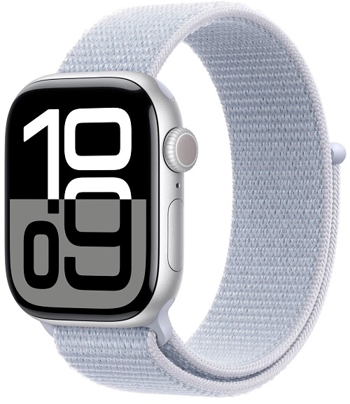 

Часы Apple Watch Series 10 GPS 42mm MWWD3 Silver Aluminium Case with Blue Cloud Sport Loop, Watch Series 10 GPS 42mm