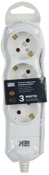фото Колодка удлинителя  IEK WYP10-D-KP-16-03-ZS-K01 в Омске